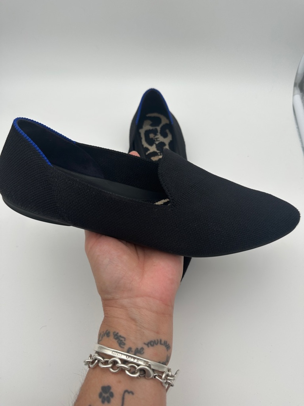 Rothy’s The Almond Loafer Size 9.5 Black Casual Weekend Comfortable Office Shoe - Picture 6 of 16